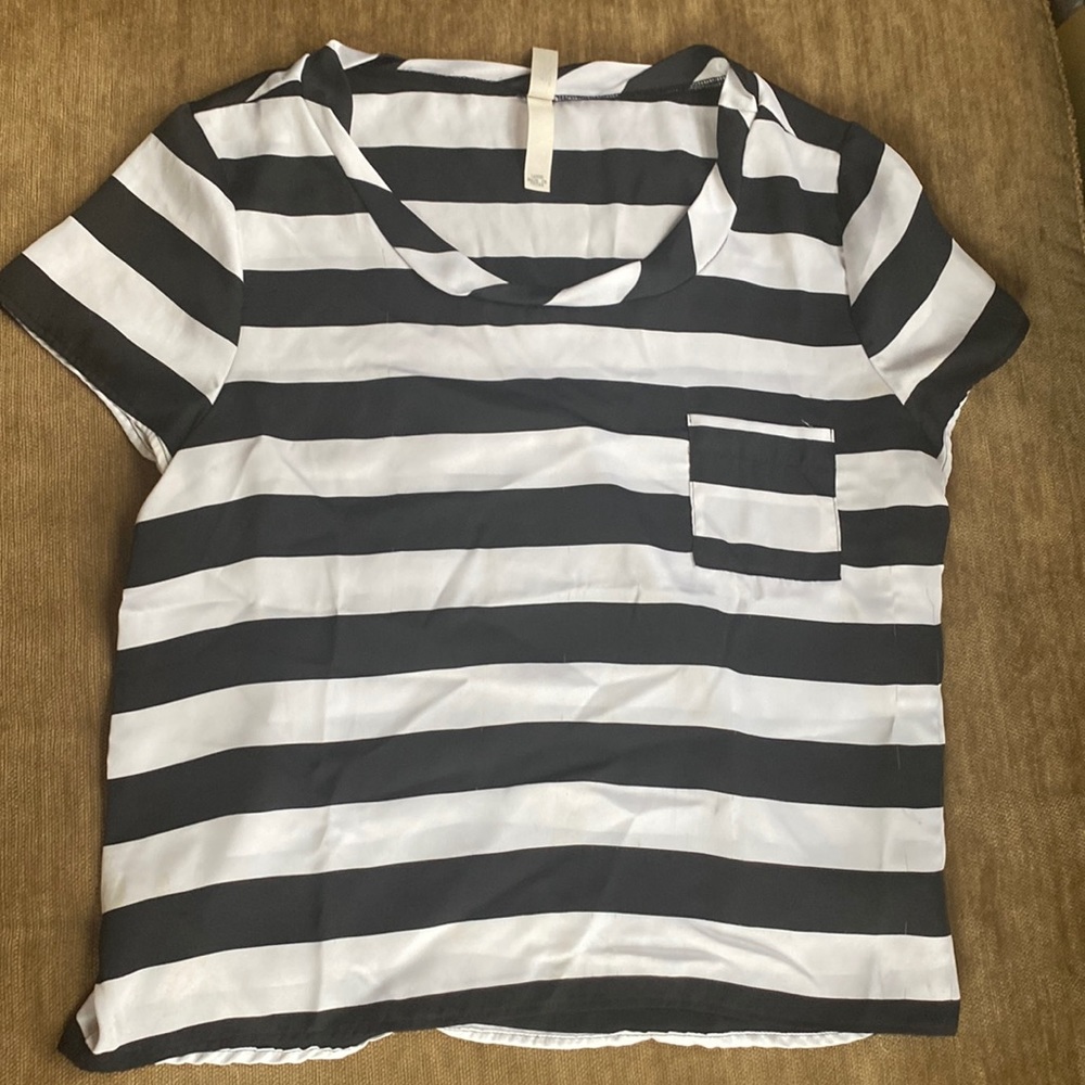 Sound in Matter short sleeve silky blouse/shirt